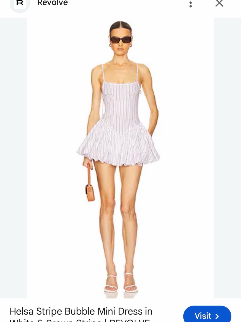 Helsa stripe bubble mini dress - Small NWT